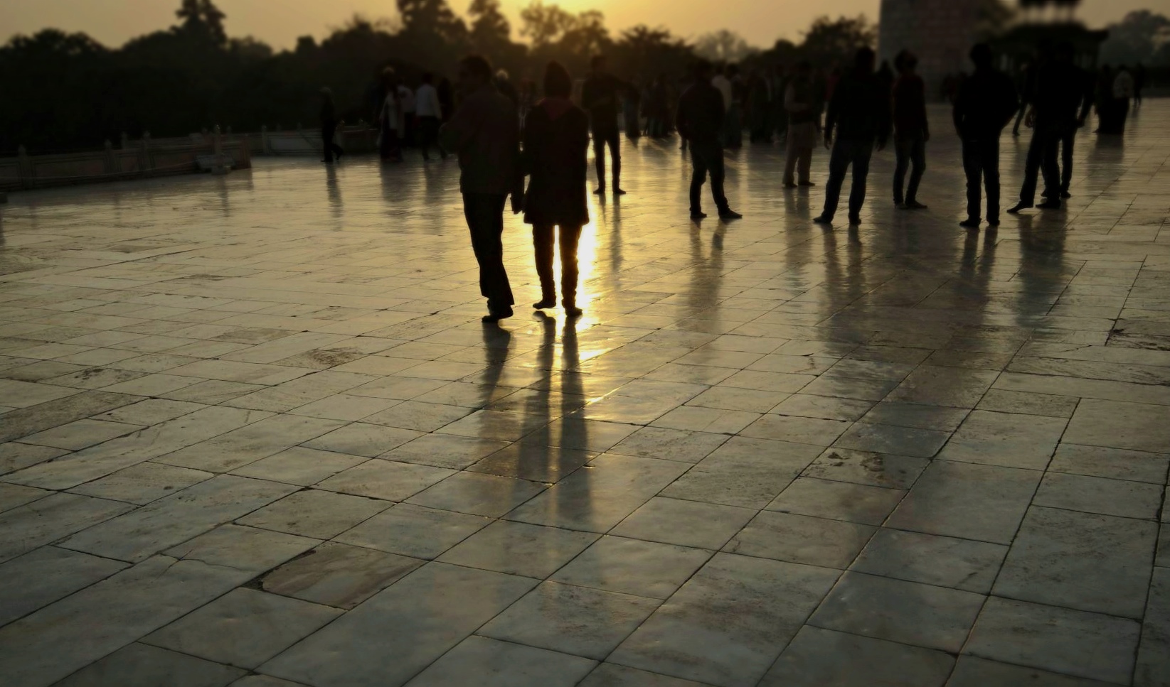 Dancers on the marble pavement